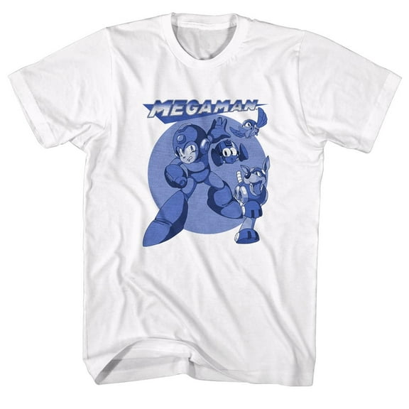 Mega Man Mega Blues White Adult T-Shirt