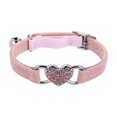 thumbnail image 1 of Collar para gatos en forma de corazón con cinturón de seguridad y cascabel de diamantes de imitación para gatitos y perros pequeños Rosa, 1 of 5