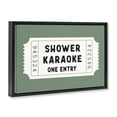 thumbnail image 3 of Stupell Industries Shower Karaoke Voucher Black Framed Floater Canvas Wall Art design by Lettered and Lined, 21 x 31, 3 of 9