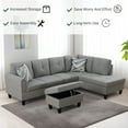 thumbnail image 5 of Grey Linen Storage Ottoman for Living Room Sofa, 5 of 8