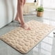 thumbnail image 5 of Alfombra de baño de guijarros en relieve Antideslizante y absorbente Lavable a máquina 16" x 24" Tomshoo  Blanco, 5 of 7