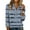 Royal BlueB&041230R, variant on Garbnen Womens Henley Shirts Spring Summer Gradient Women Long Sleeve Shirts Vacation Casual Basic Button Blouses for Women
