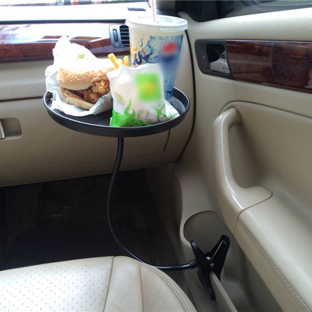 PBPBOX Car Tray Organizer Black Sturdy Plastic Construction with Adjustable Aluminum Tube