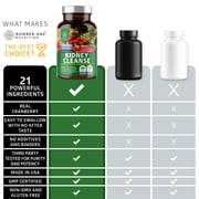 N1N Premium Kidney Cleanse [21 Potent Herbs] for Urinary Tract & Bladder Control, Natural Kidney Support with Cranberry Extract, Astragalus and Uva Ursi Leaf, 60 Veg Caps