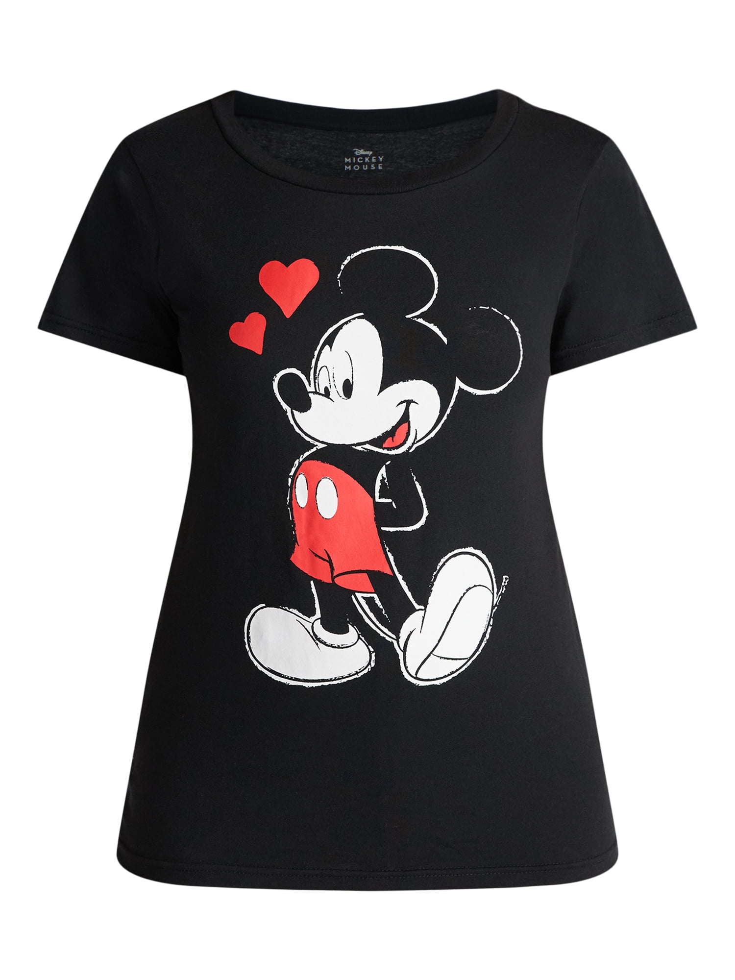 Mickey Hearts Crewneck Tee