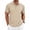Khaki #100, variant on Mens Knit Polo Shirt Short Sleeve Hollow Out Knit Shirt Texture Knitted Polo