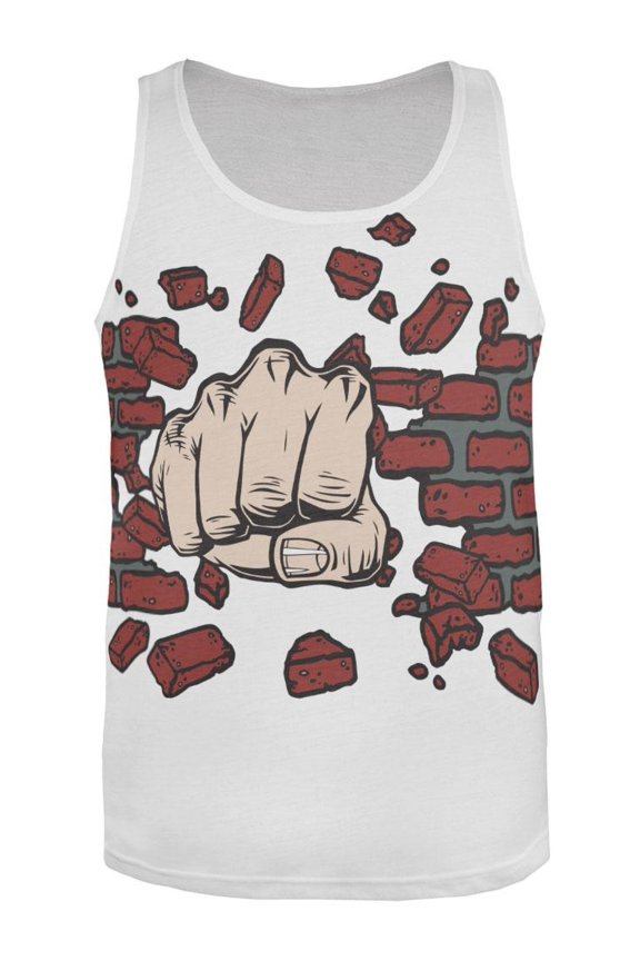 Break the Brick Wall All Over Adult Tank Top - Small