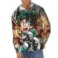 thumbnail image 2 of My Hero Academia Mens Active Sweatshirts Cozy Hoodie 3d Graphic Sweater Casual Winter Clothes Tops Coat Small, 2 of 7