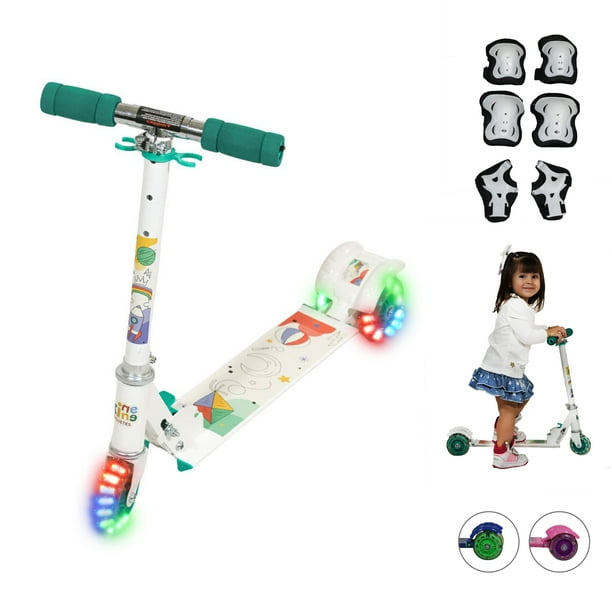 Patinete Niña Años Patinete Infantil Con Luz LED, Ruedas, Con