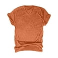 thumbnail image 6 of Fgnfyis T Shirts for Women Cap Sleeve Summer Casual V Neck Solid Color Tops Loose Fit Blouse Short Sleeve Womens Tops Yellow_002 XL, 6 of 7