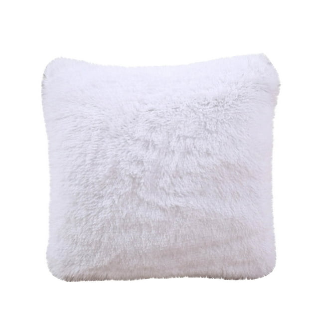 Lolmot Short Plush Cover Sofa Cushion Solid Color Home Cover Bedside Backrest