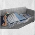 thumbnail image 6 of White Soft Flannel Fleece Throw Blanket, Empty Urban Modern Loft Apartment Home with Ocean Sea Sunny Sky View, Cozy Plush for Indoor and Outdoor Use, 50" x 60", Sky Blue White and Black, by Ambesonne, 6 of 6