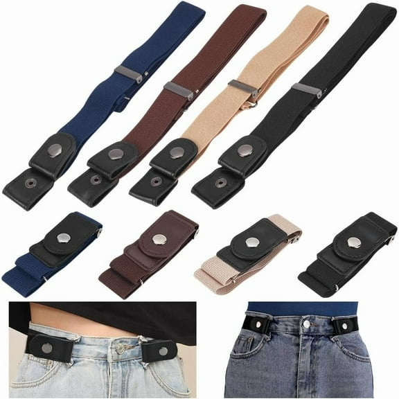 12pcs Buckle Free Elastic Belt for DIY Men and Women Adjustable Waist Belt Invisible Elastic Belt Comfor DIYtable Stretch Waist Belt No Buckle Pants Belts for DIY Jeans Pants Loose-Fitting Pants