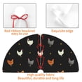 thumbnail image 4 of Rateoe Funny Chicken Print Christmas Tree Skirt 30" for Xmas Holiday New Year Party Circle Tree Mat Ornaments Decoration, 4 of 7