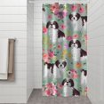 thumbnail image 2 of Shih Tzu Dog and Flower Floral Shower Curtain 36"x72" ,Bathroom Decorative Shower Curtains Set with 12 Hooks,Modern Waterproof Washable Shower Curtain, 2 of 6