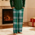 thumbnail image 5 of Mens Christmas Sweatpants Plaid Striped Print Pants Drawstring Elastic Waist Home Wear Comfort Casual Pjs Pants Baggy Stretchy Wide Leg Sweatpant, 5 of 7