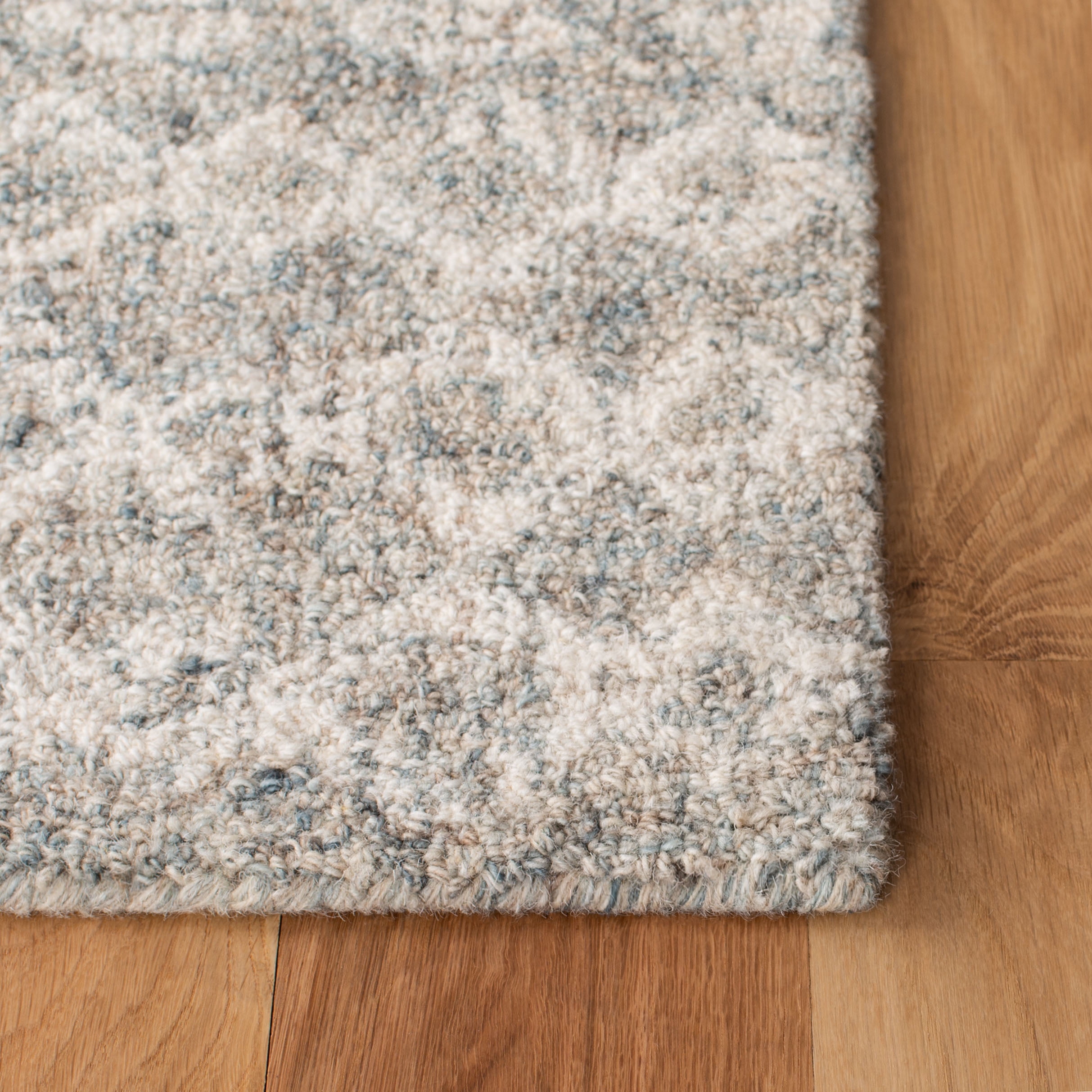 SAFAVIEH Abstract Ryder Abstract Wool Area Rug, Ivory/Gray, 5' x 7'6"