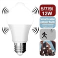 thumbnail image 2 of Lámpara con Sensor de movimiento PIR, bombilla LED de 220V, E27, 7W, 9W, 12W, 15W, AC85-265V, radiación infrarroja, Detector de movimiento, luz nocturna de seguridad, 2 of 4