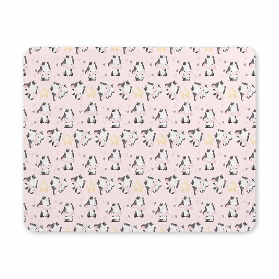 Cow Printed Computer Mouse Pad Desk Pad Waterproof Mousepad Square Mouse Mat Laptop Desk Writing Mat for Office Home,Cute Cow Square Mouse Pad Non-Slip Rubber Base for Computer Laptop Home Office