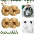thumbnail image 3 of 4 Pack Gold Suction Cup Hooks for Bathroom Wall, No Drill Towel Hooks for Glass Kitchen Tile Hanging Towels Robes and Loofahs, 3 of 7