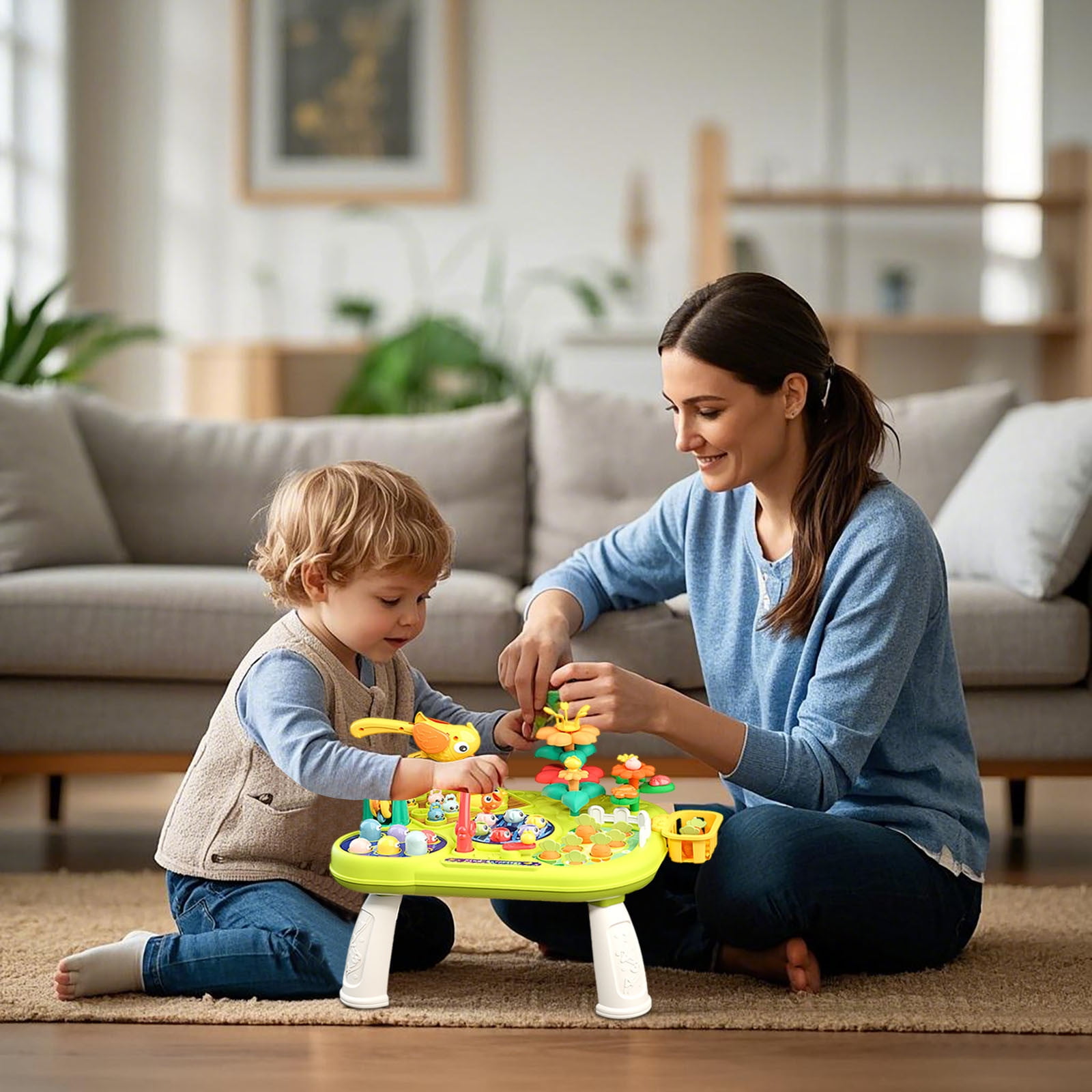 Baby Activity Table Learning Table Multifunctional Educational Game Table Toys And Baby Standing Activity Center Birthday For Toys For Babies Over 18 Months Old