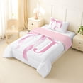 thumbnail image 2 of Erosebridal Girls Pink Bow Twin Comforter Sets, J Letter Bedding Set, Princess Style Bedroom Decor, Pink Reversible 2-Piece, 1 Comforter and 1 Pillowcase, 2 of 6