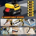 thumbnail image 2 of Cordless Caulking Gun Compatible With De-Walt 21V Max Battery(No Battery), 6 Adjustable Speeds w/ LED Light, Anti-Drip, Auto Retract, 13Pcs Caulking Tools for Filling, Sealing, Repair (NO Battery), 2 of 7