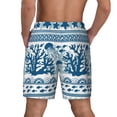 thumbnail image 4 of Goofa Sea Underwater Jellyfish Printed Men's Swim Trunks Board Shorts Quick Dry Mens Swimming Trunks with Compression Liner,Breathable Fit Hawaii Beach Shorts-Medium, 4 of 9