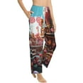 thumbnail image 3 of Cauagu fairy-tale-world-with-delicious-candy Pajama Pants for Women Loose Fit Wide Leg Trouser Pants Casual Elastic Waist Drawstring Lounge Pants, 3 of 6