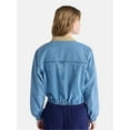 thumbnail image 3 of Netflix Stranger Things Cotton Denim Jacket from No Boundaries, Women’s and Women’s Plus, 3 of 6