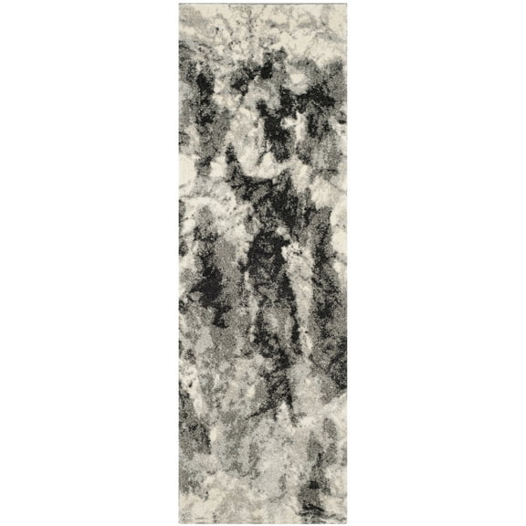 SAFAVIEH Retro Claude Abstract Runner Rug, Cream/Grey, 2'3" x 9'