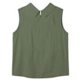 thumbnail image 6 of Loose Tank Tops for Women Women's Summer Collared Sleeveless Casual Blouse Tank Womens Camisole Army Green L, 6 of 7