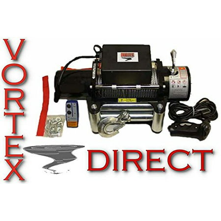 NEW Vortex 8000 LB Pound Recovery Winch Bonus Package! 2 remotes 4 JEEP, TRUCK OR TRAILER (FAST SHIPPING - 1 TO 4 BUSINESS DAY (Best Winch For Jeep)