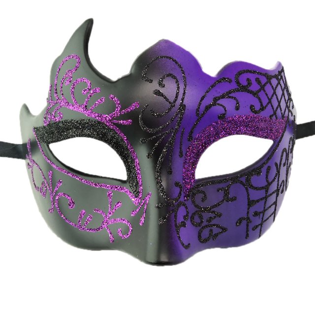 Máscara de maquillaje de carnaval para hombres Máscara romana de carnaval Máscara de fiesta de actuación Máscara facial para hombres