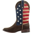thumbnail image 3 of Roper Womens American Patriotic Square Toe Cowboy  Mid Calf Boots, 3 of 6
