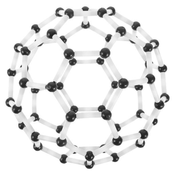 KAKOWELY 1 juego de modelo de estructura molecular C60 DIY, material para educación científica, herramienta de enseñanza de química, componentes de modelo de plástico, juguete para el aula.