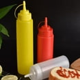thumbnail image 5 of Condiment Squeeze Bottles,Leak Proof Plastic Squeeze Squirt Bottles,Refillable Condiment Containers,Sauce Bottles for Ketchup,Oil,Honey,Dressing WHITE 300ML SINGLE HOLE, 5 of 8