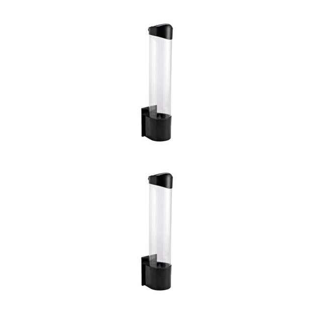 VONKY Durable Food Grade Wall Mount Easy To Install Dust-proof Lid Reduce Waste Black 2Set