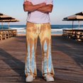 thumbnail image 6 of Mens Loose Fit Wide Leg Trousers Gradient Tie Dye Pattern Elastic Drawstring Waist Casual Streetwear Pants With Pockets For Outdoor L, 6 of 8