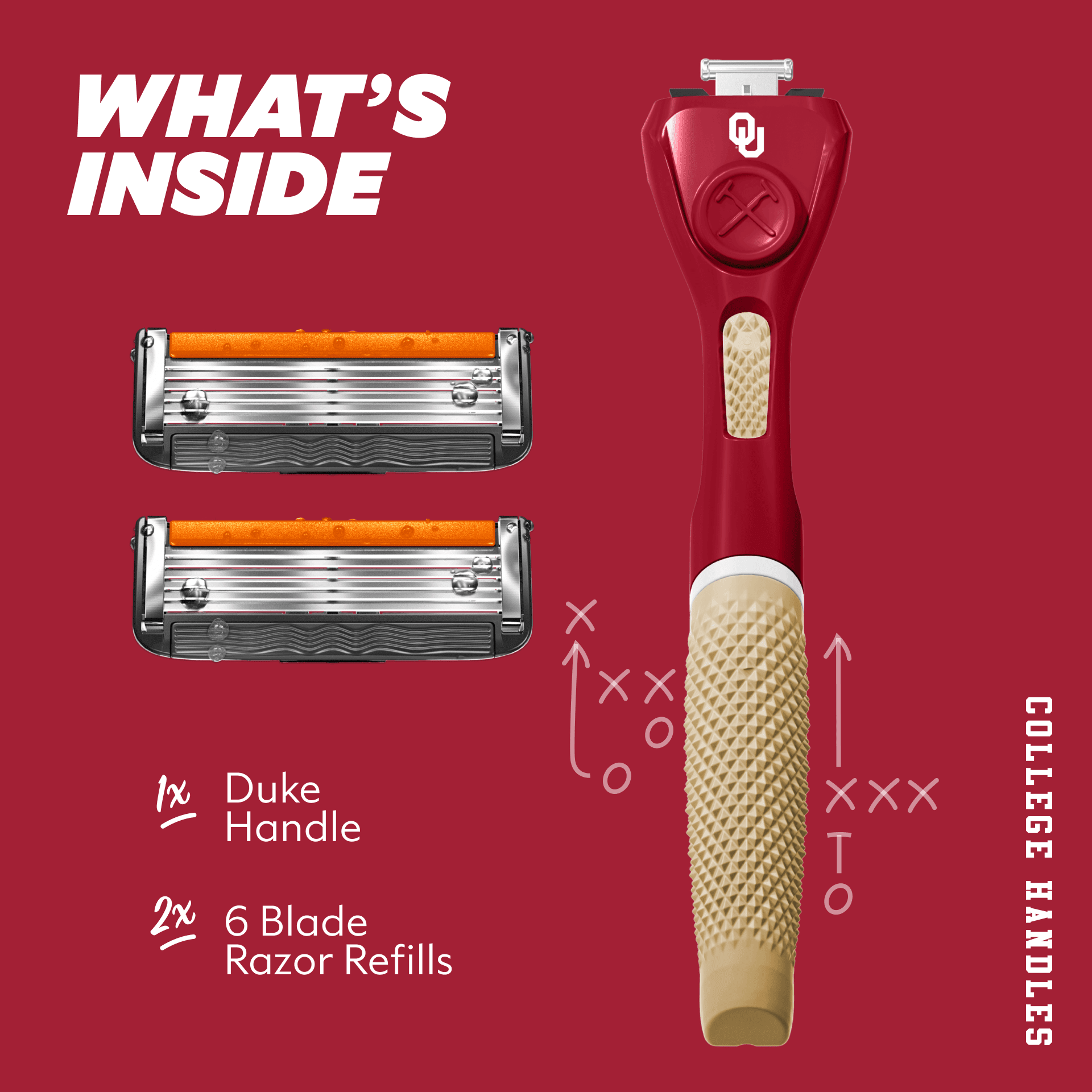 Dollar Shave Club Oklahoma 6-Blade Razor Starter Set With Limited-Edition Handle