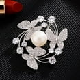 thumbnail image 4 of Butterfly Designs Brooch With Fastening Pearls Embellishment Fit Clothing Styles, 4 of 10