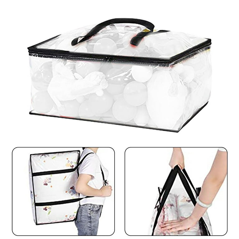Clear Zippered Storage Bag, Plastic Vinyl Clear Storage Bag for