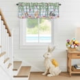 thumbnail image 6 of Valance Curtains for Kitchen Windows Easter Bunnies Colored Eggs Rod Pocket Valance Flowers Daisy Blue Plaid Short Window Curtain Topper for Bedroom Living Room Bathroom 54x18in,1&nbsp;Panel, 6 of 9