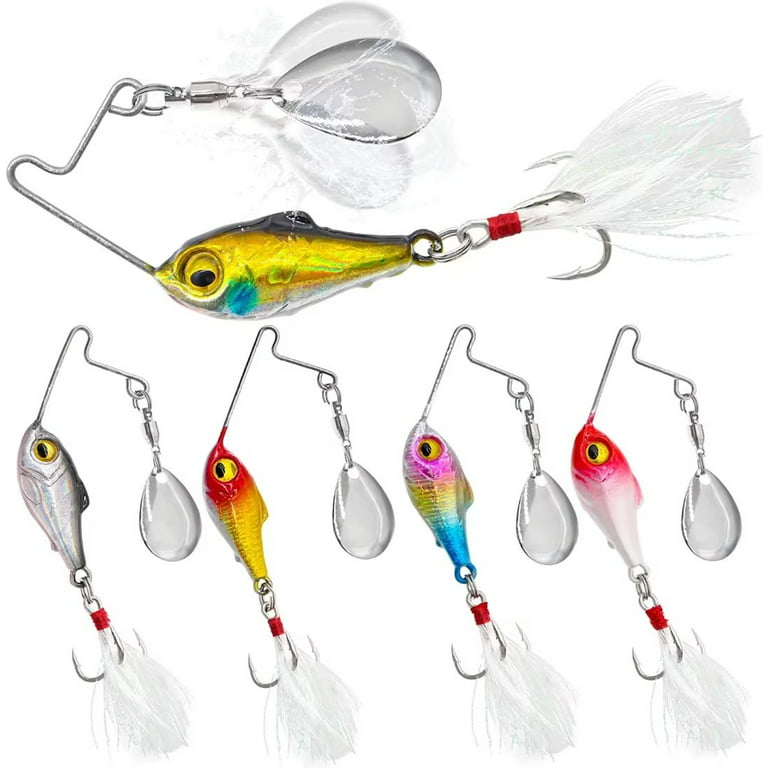 Blade Bait Spinner Fishing Jigs - Metal Fishing Spoons Lures for Long  Casting, Jigging, and Vertical Fishing - Hard VIB Swimbait Ideal for Walleye,  Bass, Trout - Suitable for Freshwater & Saltwater 