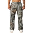 thumbnail image 5 of Mens Baggy Sweatpants Camo Print Open Bottom Joggers Pockets Elastic Waist Workout Gym Pants, 5 of 6