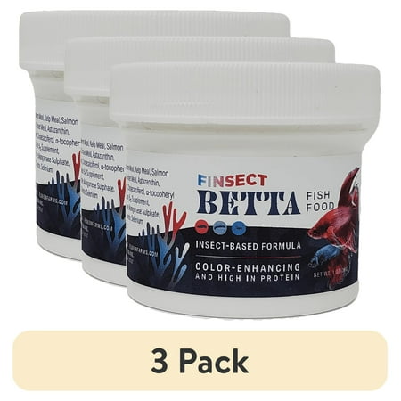(3 pack) Betta Fish Food Crumbles