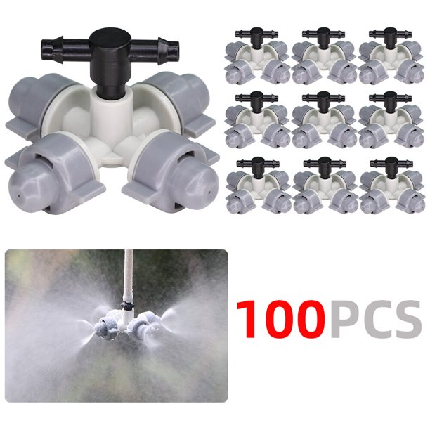 5-25M Durable Pump Self-Priming Misting Watering Cooling System Cross Fine Sprayer Kits for Greenhouse Automatic Irrigation He Qiyong unisex