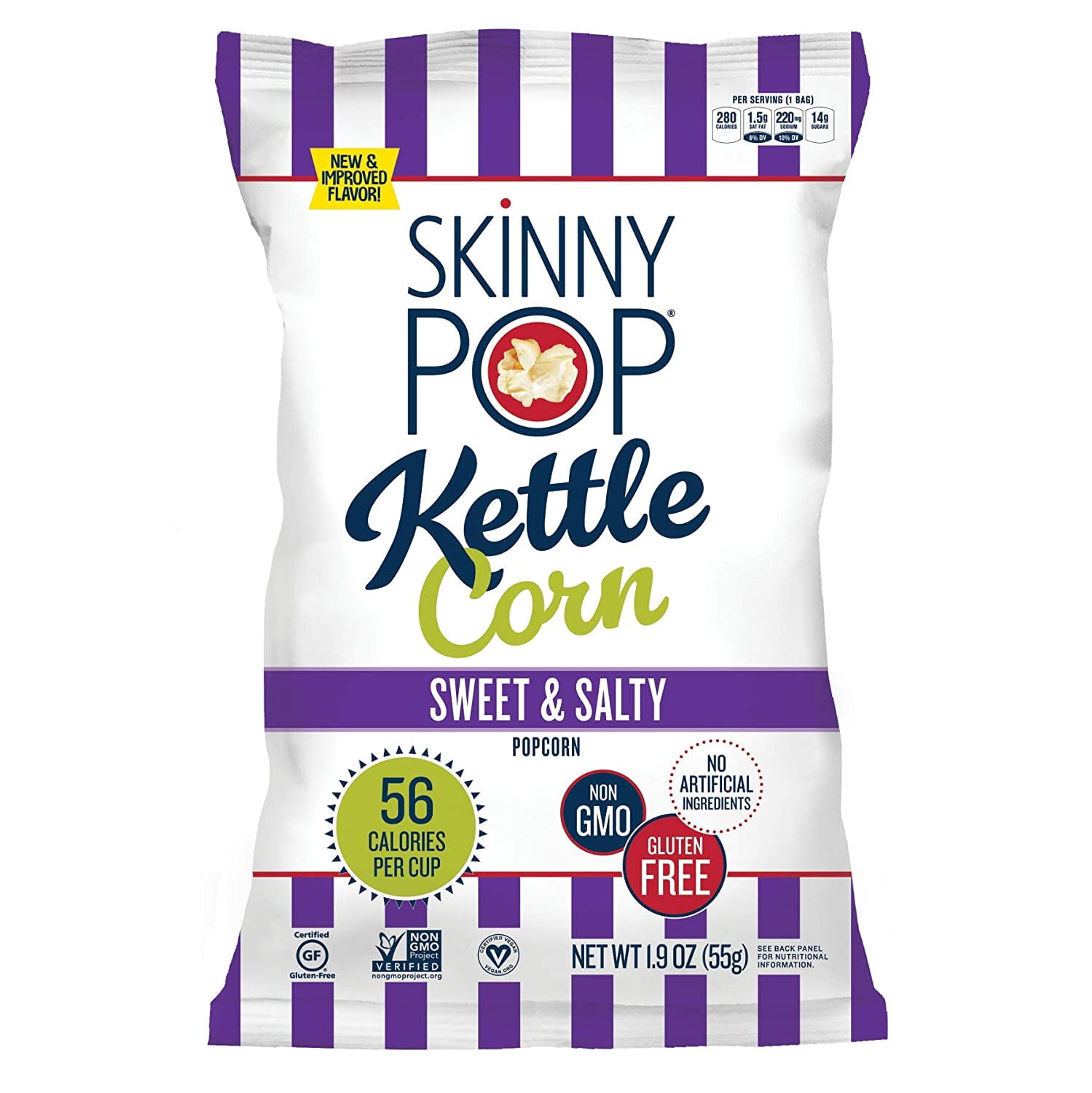 Skinnypop Ready To Eat Sweet and Salty Popcorn, 1.9 Ounce -- 12 per case.
