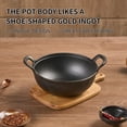 thumbnail image 7 of Iron Wok, Cast Iron Wok, Handcrafted Non-Stick Stir Fry Pan With Heat Retention, Round Bottom, Suitable For Gas Ceramic Induction Cooktops, Black, 21.1x21.1x12cm, 7 of 7