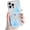 Blue, variant on for iPhone 11 Case, Clear Cute Butterfly Lily Floral Flower Phone Case for Women Girls, Clear Slim Camera Lens Shockproof Protection Phone Cover, Blue